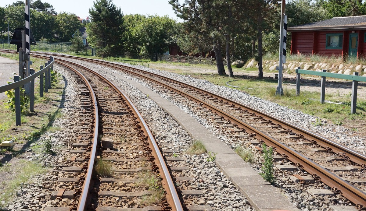 Schmalspurbahn Gleise Borkum