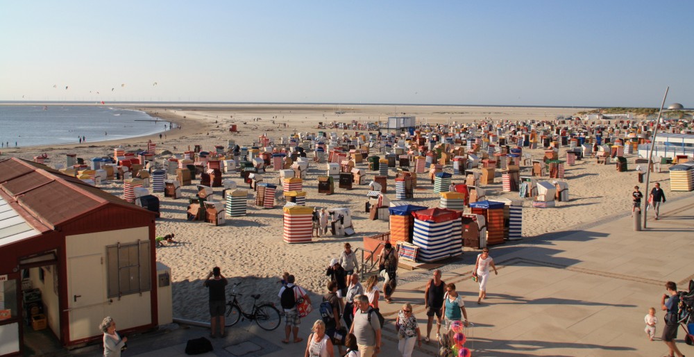 Strand von Borkum Hauptsaison